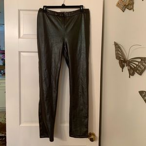 Brown faux leather pants/leggings, size 8